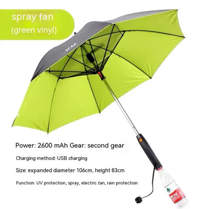 Cooling Fan Umbrella — Mist Spray & UV Protection ChillBreezes