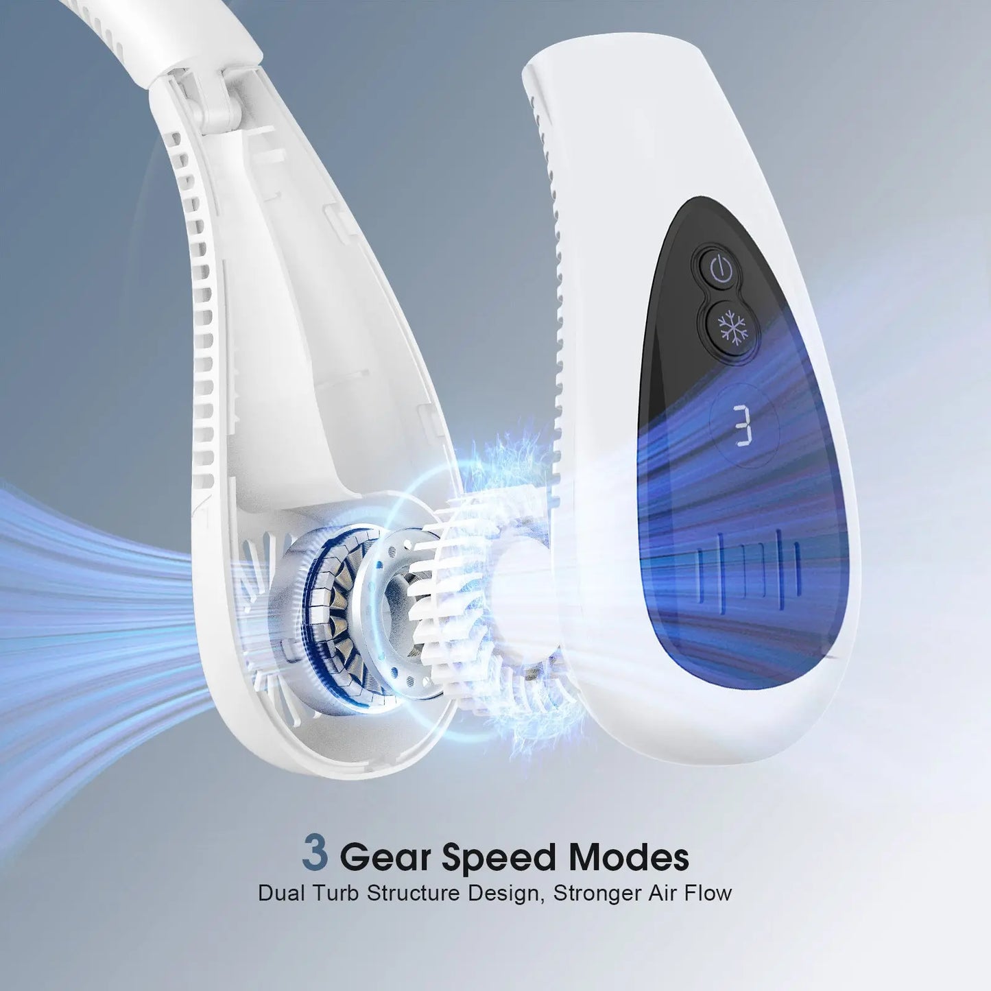 Foldable Neck Fan with Cooling Chip ChillBreezes