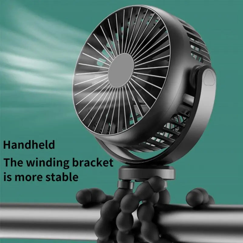 Flexible Stroller Fan — 5200mAh Baby Safe Bladeless Cooling ChillBreezes