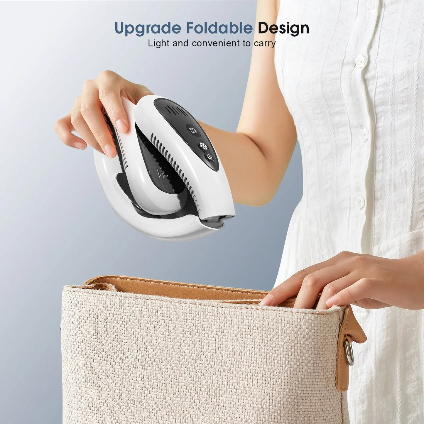 Foldable Neck Fan with Cooling Chip ChillBreezes
