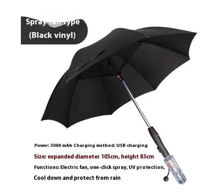 Cooling Fan Umbrella — Mist Spray & UV Protection ChillBreezes